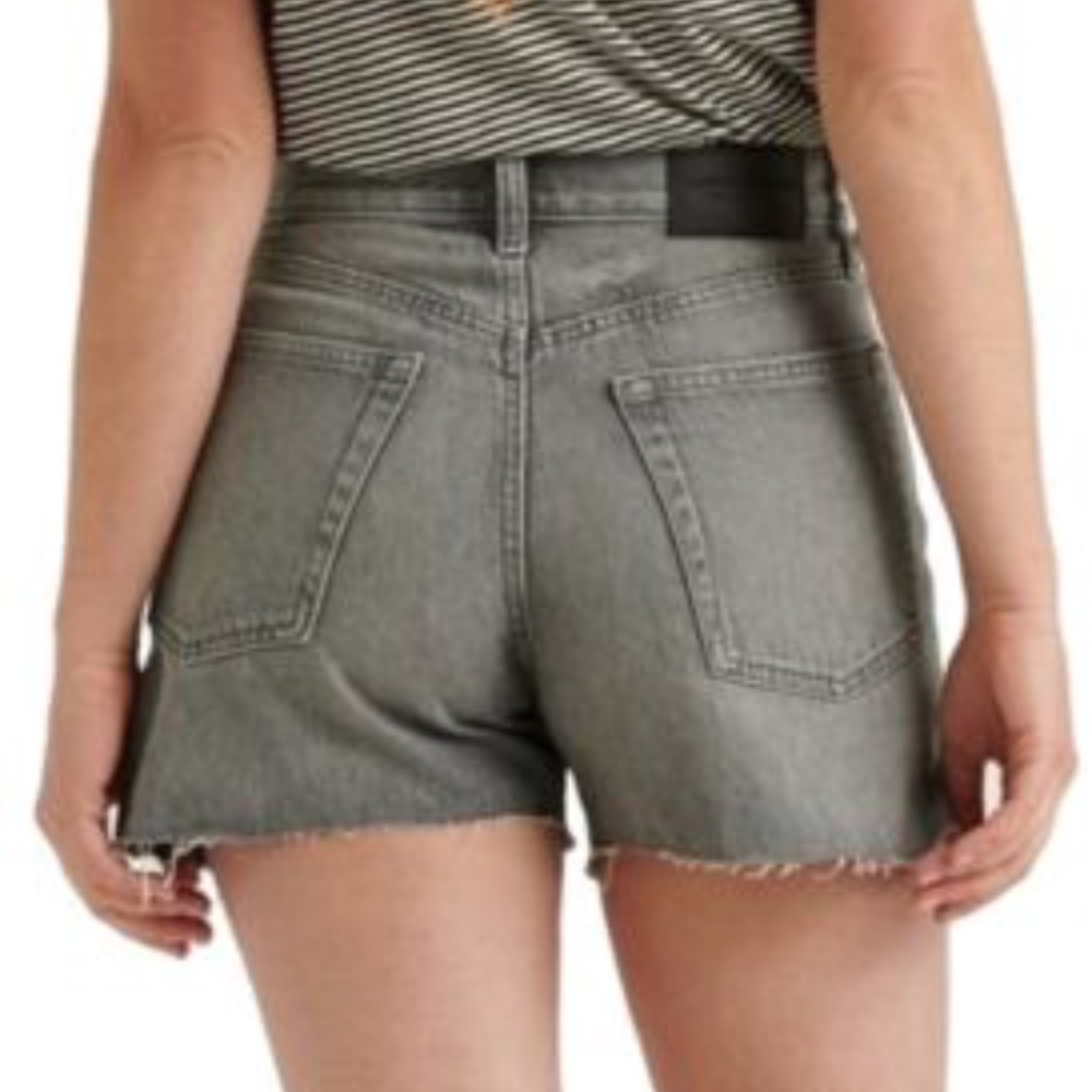 New! LUCKY BRAND 0 25 Gray Traveler Short Cut Off Jean Shorts